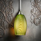 Modern Pendant Light, Green Handcrafted Glass, Variable Cord Modern Pendant Light, Green Handcrafted Glass, Variable Cord